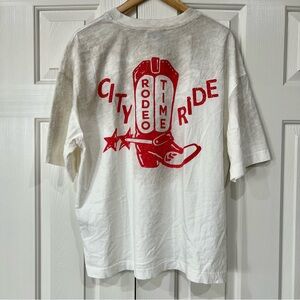 Brand New with tags Limited Edition Zara x Twojeys Boot Printed Shirt L 4374/800